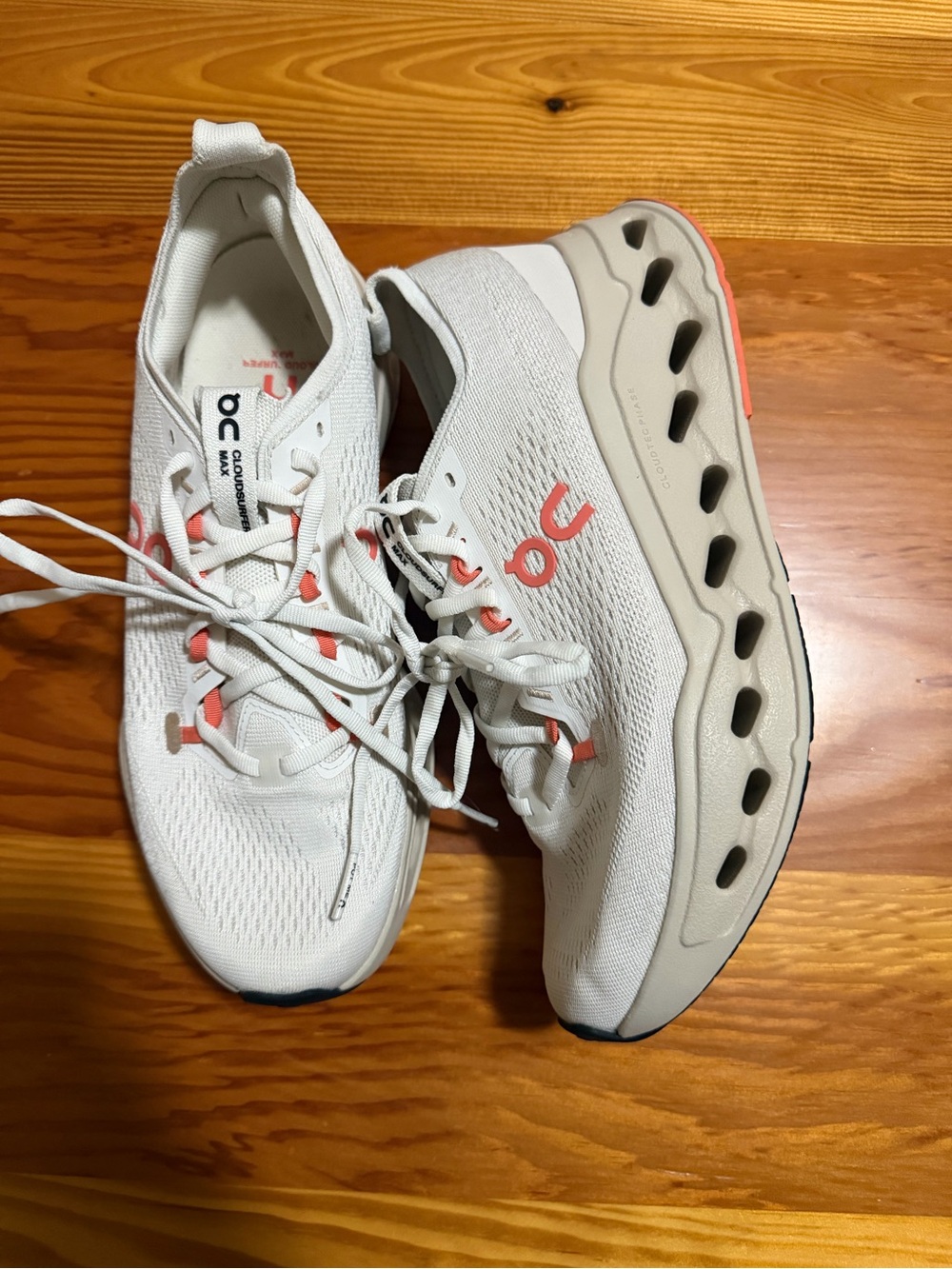 On Running Women's Cloudnova White with Coral Accent Sneakers